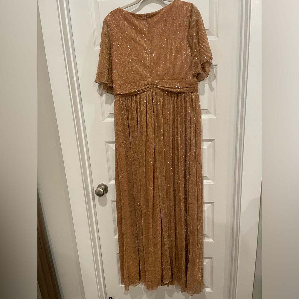 Rose Gold Shimmer Evening Gown- Size XXL - Picture 3 of 12